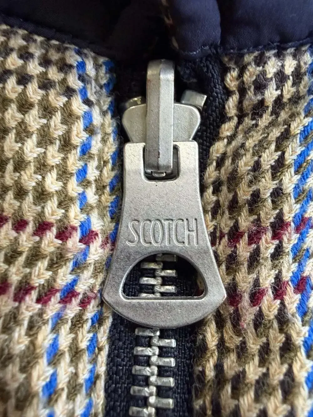Scotch & Soda Plaid Wool-Blend Zip-Up Bomber Jacket